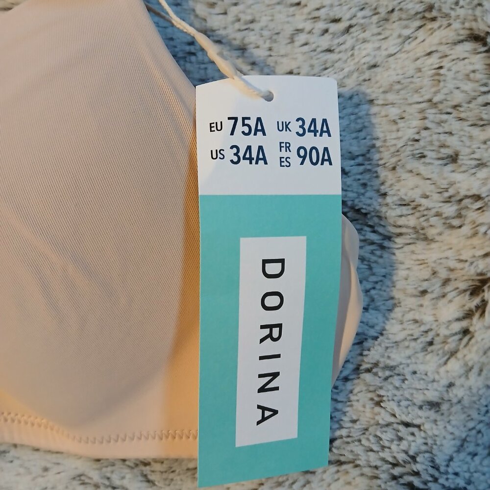 Dorina Revive Women's Recycled Nylon Blend Seamless Beige Bra SZ 34A - Picture 3 of 7